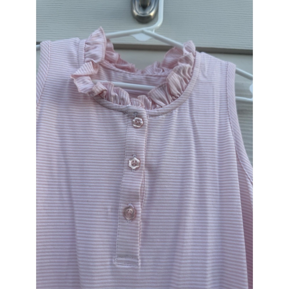 Serendipity By Shrimp And Grits Girls Striped Dress Pink & White Size M (5-6) - Picture 2 of 6